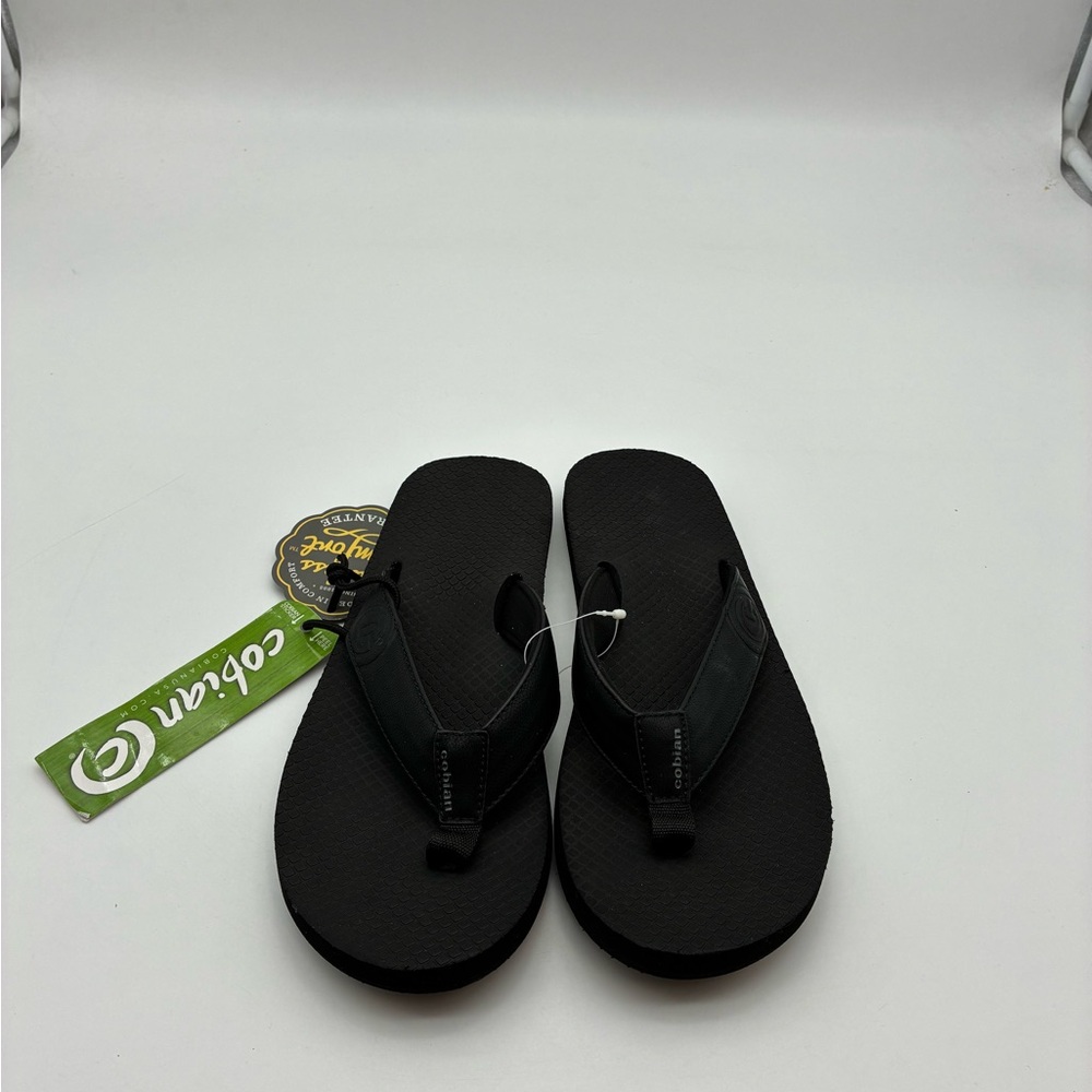 Cobian Black Flip Flops - Men’s Classic Thong Sandals, 9